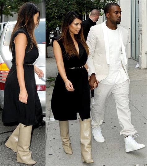 kim kardashian wearing givenchy shark lock flat sandals while preganant